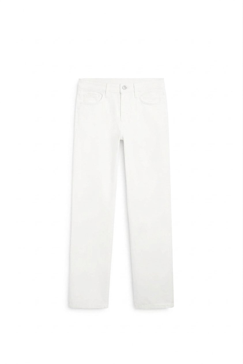 Relaxed Straight Leg Denim Pants