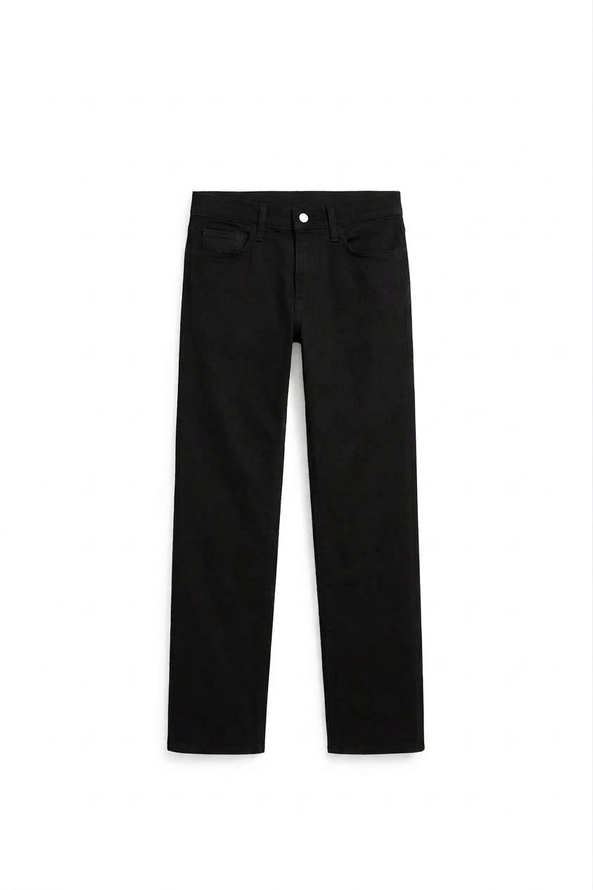 Relaxed Straight Leg Denim Pants