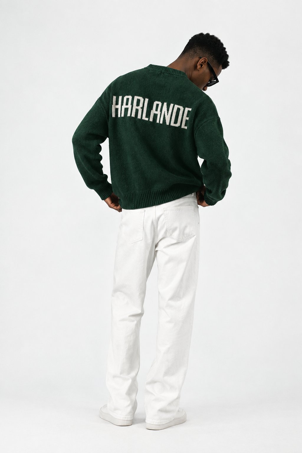 Signature Sweater - Forest Green - Model Picture